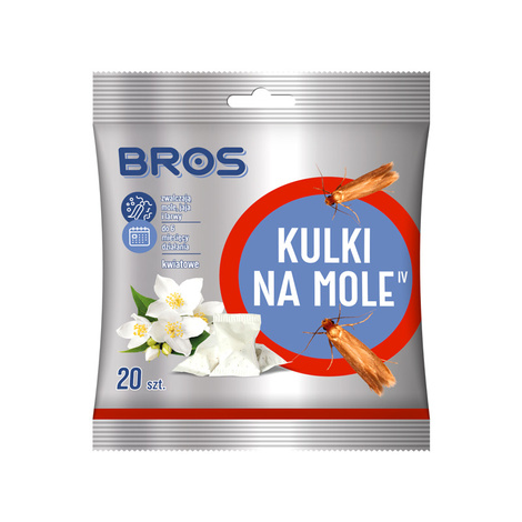 Bros Mothballs for Clothing, Floral Scent, 20 pcs.