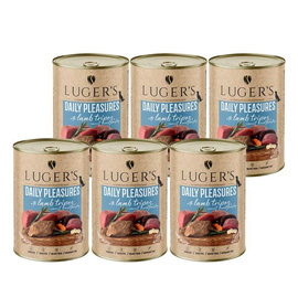 Luger's Daily Pleasures Wet Dog Food with Lamb Stomachs, Carrots, and Parsley—6 x 400 g Set