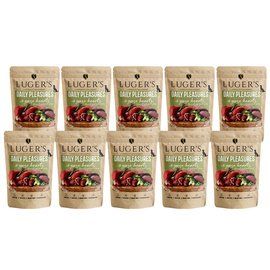 Luger's Daily Pleasures Wet Dog Food with Goose Hearts, Broccoli, and Green Peas, 10 x 500 g Set
