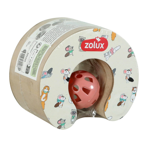 Zolux Chatouille 4-in-1 Foldable Scratching Post with Ball and Catnip—An Innovative Cat Toy, 20 cm