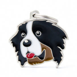 Engraved ID Tag for a Bernese Mountain Dog