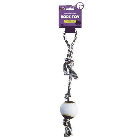 Cooper & Pals Dog Toy: Rope and Ball with Two Knots