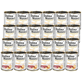 Dolina Noteci Premium Pure Wet Dog Food for Dogs with Allergies—Rich in Goose and Apple, 24 x 400 g Set