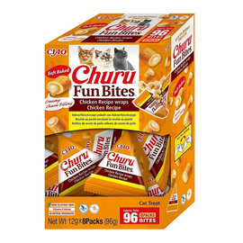 Inaba Ciao Churu Fun Bites Cat Treats with Chicken, 8 x 12 g