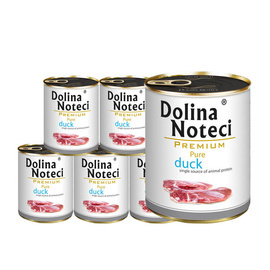 Dolina Noteci Premium Pure Wet Dog Food for Dogs with Allergies, Rich in Duck—6-Pack (800 g each)