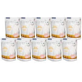 Piper Animals Wet Cat Food with Chicken, 10 x 100 g Pack