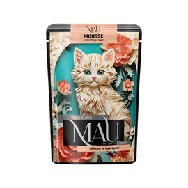 MAU Mus Karma Wet Cat Food for Kittens: Veal with Asparagus, 85 g