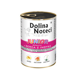Dolina Noteci Premium Junior Wet Dog Food, Rich in Turkey Hearts, 400 g