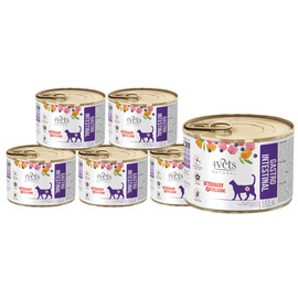 Veterinary wet food for cats with gastrointestinal issues: 4Vets Natural Gastro Intestinal, 6-pack (185 g each)