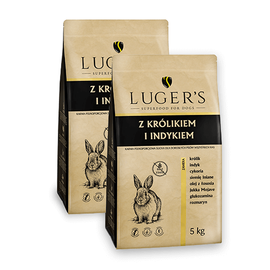 Luger’s Dry Dog Food with Rabbit and Turkey, 2 x 5 kg Set