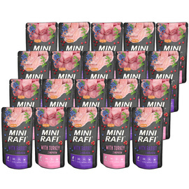 Mini Rafi Wet Dog Food, Turkey and Rabbit Flavor Mix, 20 x 150 g