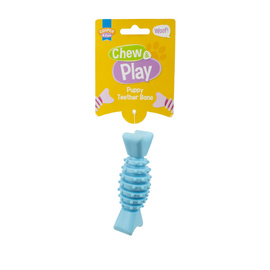 Cooper &amp; Pals Puppy Chew Toy, Blue Cube, 12 cm
