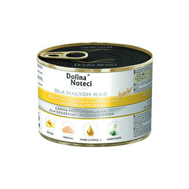 Dolina Noteci Premium Wet Dog Food for Junior Small Breeds, Rich in Chicken Stomachs with Veal Liver, 185 g Can