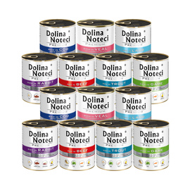 Dolina Noteci Premium Wet Dog Food, Mixed Flavors (No Poultry), 14 x 800 g Set