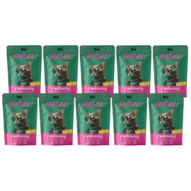 Rafi Classic Wet Cat Food with Beef, 10 x 100 g Pack