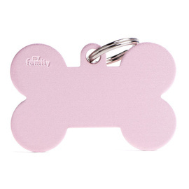 Large Pink Bone XL Engraved ID Tag for Dogs and Cats