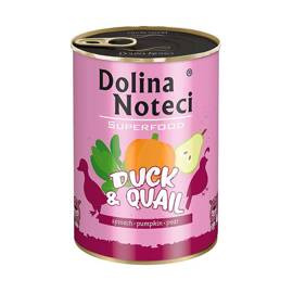 Dolina Noteci Superfood Wet Dog Food with Duck and Quail, 400 g Can