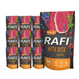 Rafi Wet Dog Food with Duck, 10-pack of 500 g pouches