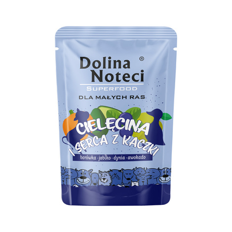 Dolina Noteci Superfood Wet Dog Food for Small Breeds: Veal and Duck Hearts, 100 g