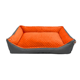 Pupilarni Sofa Bed for Medium Dogs, Size M, Orange and Gray