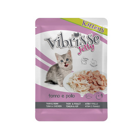 Vibrisse Jelly Kitten Wet Cat Food in Jelly with Tuna and Chicken, 70 g