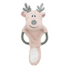 Xmas: Christmas-themed plush rattling dog toy—Reindeer with a 47 cm string