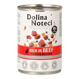 Dolina Noteci Premium Wet Dog Food, Rich in Beef, 400 g Can, LIMITED EDITION