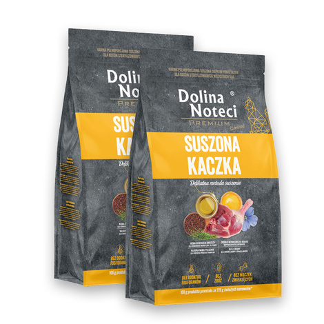 Dolina Noteci Premium Dry Cat Food for Spayed Cats (Duck Flavor) – 2 x 2 kg Set