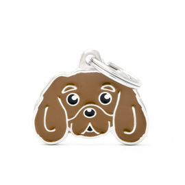 Brown Cavalier Engraved Dog ID Tag