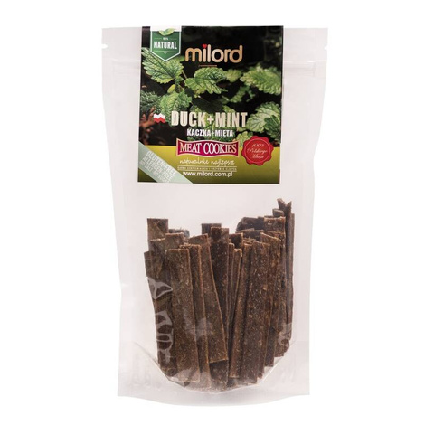 Milord Dog Treats: Duck with Mint, Stripes, 70 g
