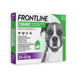 Frontline Combo Spot-on Solution for Dogs Against Fleas and Ticks, Size L, 3 pipettes, 2.68 ml