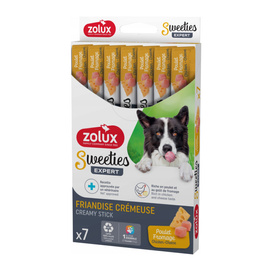 Zolux Sweeties Creamy Dog Treats with Chicken and Cheese, 7 x 14 g