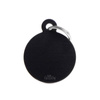 Engraved ID Tag for Dogs and Cats—Large Black Circle