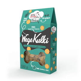 Syta Micha Bakery Dog Treats: Vegan Bites with Banana, Pumpkin Seeds, and Peanut Butter, 100 g