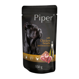 Piper Animals Wet Dog Food with Chicken Hearts and Rice, 150 g