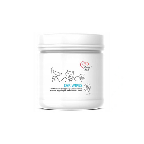 Over Zoo Ear Wipes Ear Care Wipes for Dogs, Cats, and Rodents, 50 count
