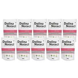 Dolina Noteci Premium Wet Dog Food, Rich in Veal with Green Peas, 10 x 500 g Set