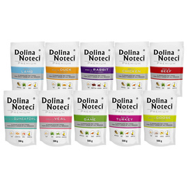 Dolina Noteci Premium Wet Dog Food, Mixed Flavors (No Fish) 10 x 500 g