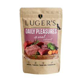 Luger's Daily Pleasures Wet Dog Food with Veal and Carrots, 500 g