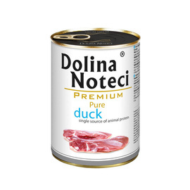 Dolina Noteci Premium Pure Wet Dog Food for Dogs with Allergies, Rich in Duck, 400 g Can