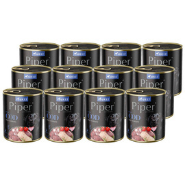 Piper Animals Wet Dog Food with Cod and Tomato, 12-pack (800 g each)