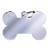 Large Silver Bone XL Engraved ID Tag for Dogs and Cats