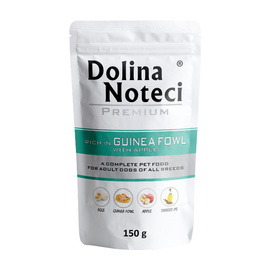 Dolina Noteci Premium Wet Dog Food, Rich in Guinea Fowl and Apple, 150 g pouch