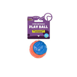 Cooper &amp; Pals Hard Squeaky Ball with Nubs Dog Toy, Blue, 6.3 cm