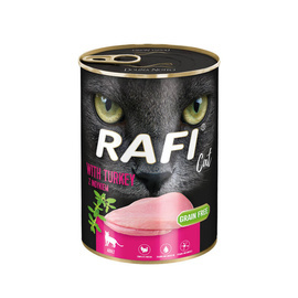 Rafi Cat Adult Wet Cat Food with Turkey, 400 g