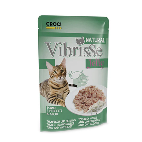 Vibrisse Natural Jelly Wet Cat Food in Jelly—Tuna and White Fish, 70 g