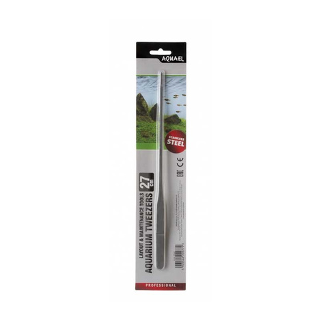 Aquael Metal Aquarium Tongs, Straight, 27 cm