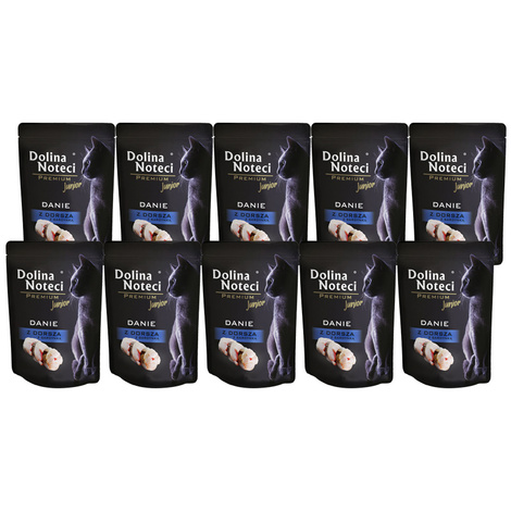 Dolina Noteci Premium Junior Wet Cat Food: Cod and Sardine Meal, 10-pack (85 g each)