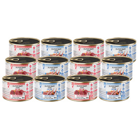 Super Rafi Mini Pure Line Wet Dog Food for Small Breeds with Beef and Sweet Potatoes, 12 x 185 g Set