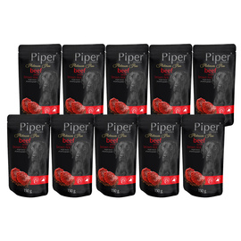 Piper Platinum Pure Wet Dog Food: Beef with Brown Rice, 10 x 150 g Set